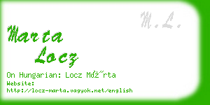 marta locz business card